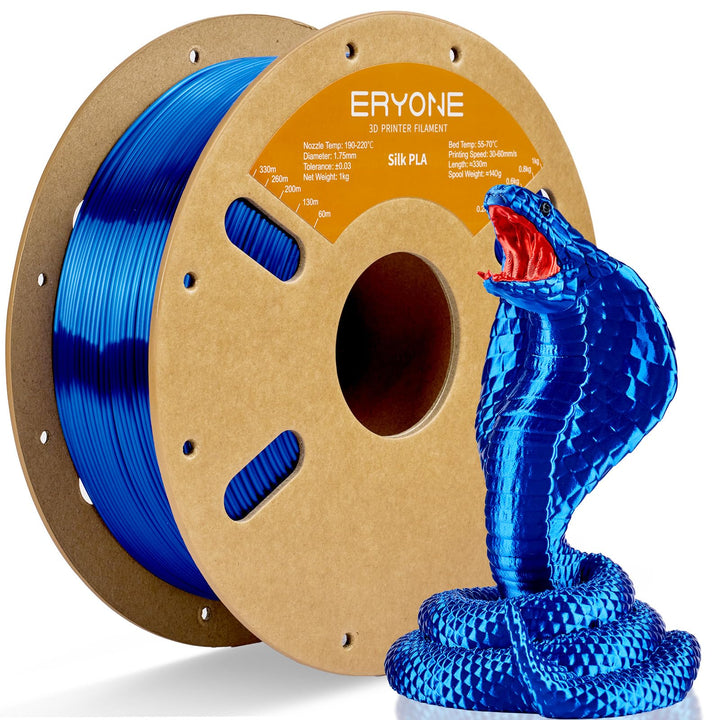 ERYONE Seiden PLA Filament 1.75mm, PLA Seiden Filament für 3D Drucker, 1.75mm +/- 0,03 mm, 1kg /Spul