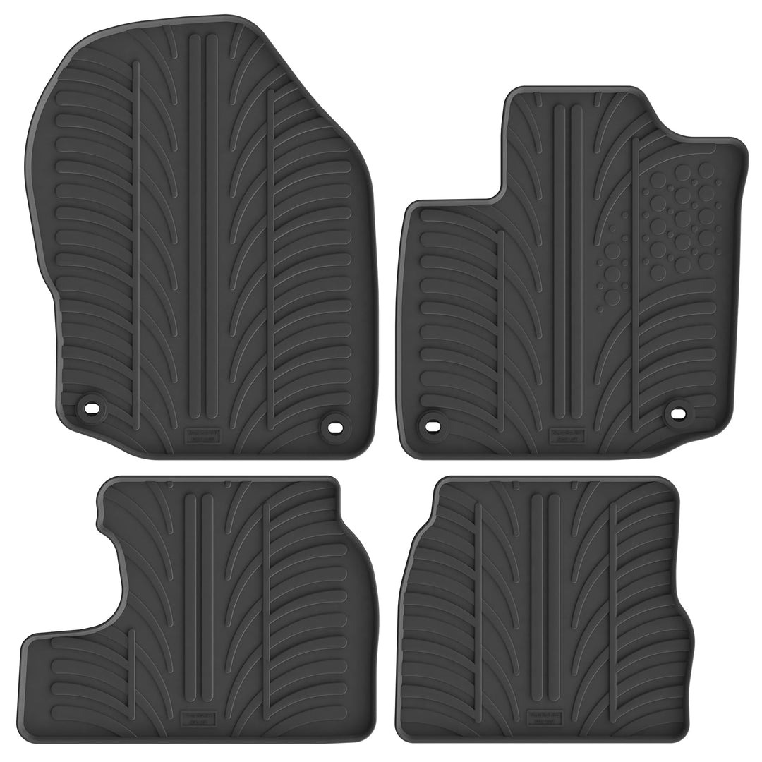 Gledring Satz Gummimatten kompatibel mit Toyota Prius III 2009-2012 (T Profil 4-teilig + Montage-cli
