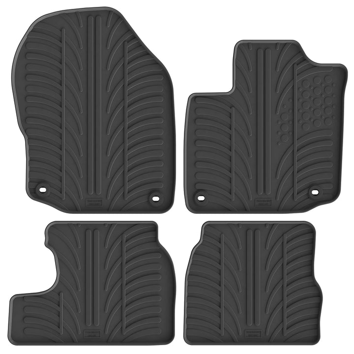Gledring Satz Gummimatten kompatibel mit Toyota Prius III 2009-2012 (T Profil 4-teilig + Montage-cli