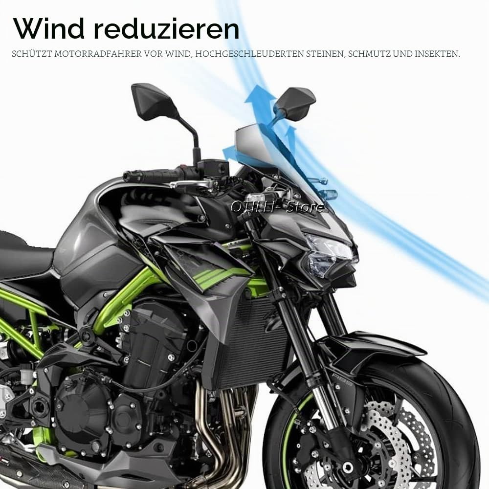 Motorrad-Zubehör für Kawasaki Z900 Z650 Windschutzscheiben-Windschutzscheiben-Luft-Windabweiser 2020