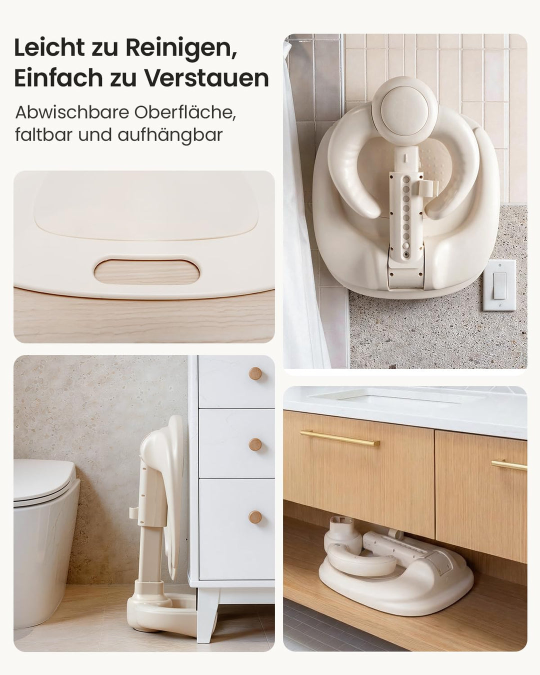 Grownsy Baby Dusche Ständer & Badewannenhilfe ab 6 Monaten, Faltbare Duschhilfe mit Verstellbarer St