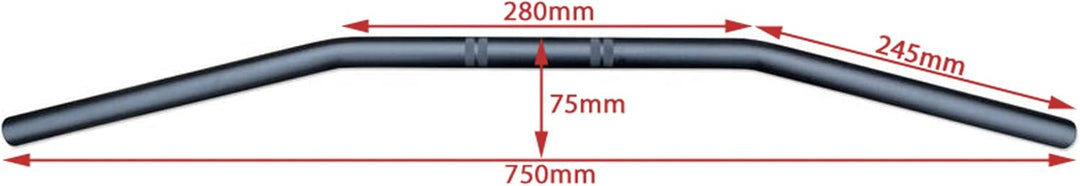 Motorrad Lenker Widerstand Stange 7/8" 22mm Für Streetfighter Scrambler Massgefertigt Fahrrad Flach