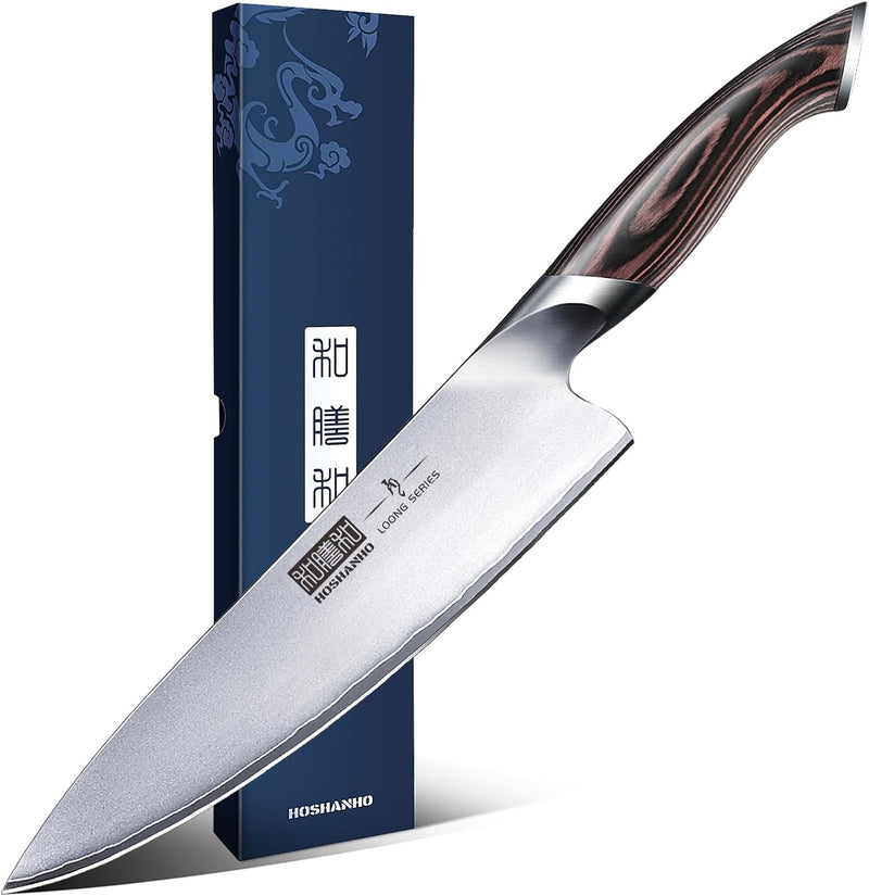 HOSHANHO Japanisches Kochmesser Profi Messer Scharfe Küchenmesser Chefmesser aus Hochwertigem Edelst