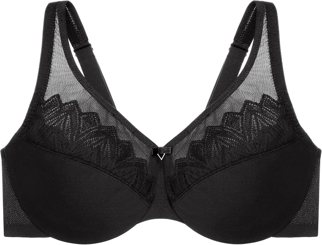 Glamorise Damen Plunge Bra 95D Schwarz, 95D Schwarz