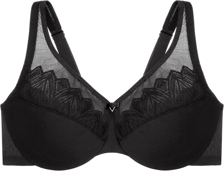 Glamorise Damen Plunge Bra 95D Schwarz, 95D Schwarz