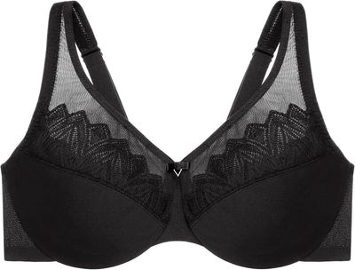 Glamorise Damen Plunge Bra 95D Schwarz, 95D Schwarz