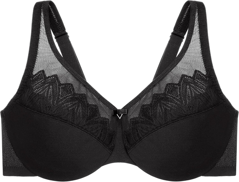 Glamorise Damen Plunge Bra 95D Schwarz, 95D Schwarz