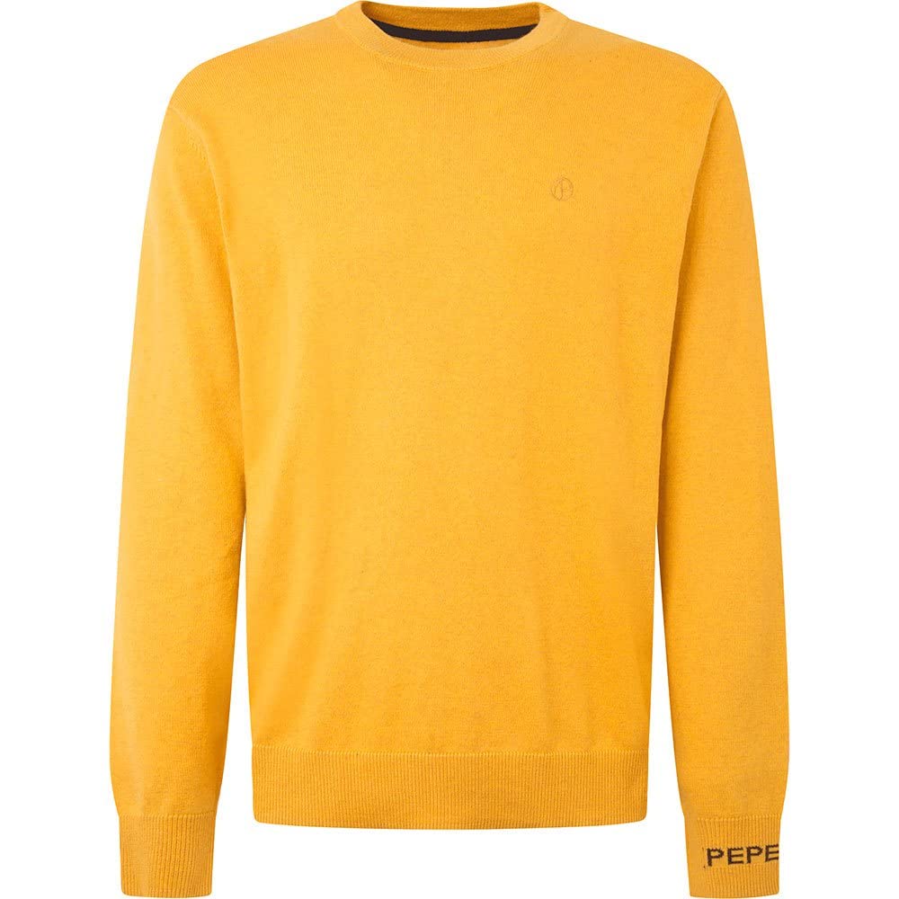 Pepe Jeans Andre Crew Neck Herren Langärmlig, 097ochre Yellow, Large