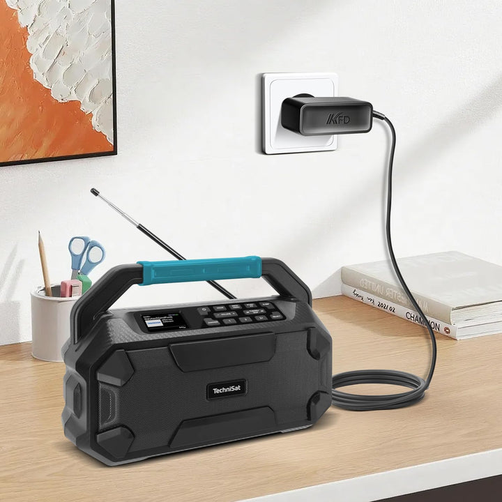 KFD Netzteil 18V Ladegerät Ladekabel für Einhell Akku-Baustellenradio TE-CR 18 Li DAB+/FM/BT, Techni