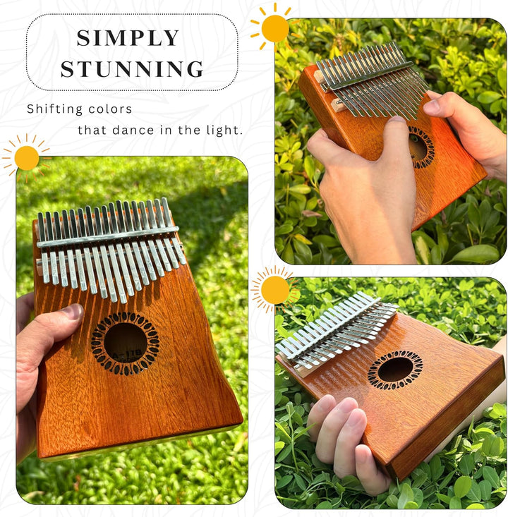 Newlam Kalimba Daumenklavier 17 Tasten Musikinstrument, Fingerklavier Instrument Klaviergeschenk für