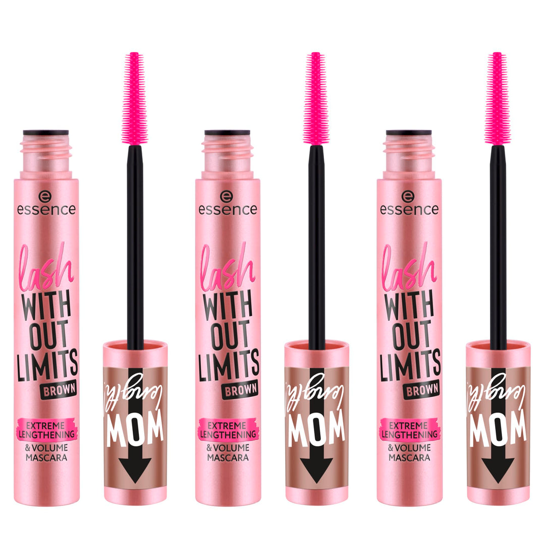 essence lash WITHOUT LIMITS BROWN EXTREME LENGTHENING & VOLUME MASCARA, Nr. 02, Braun, langanhaltend