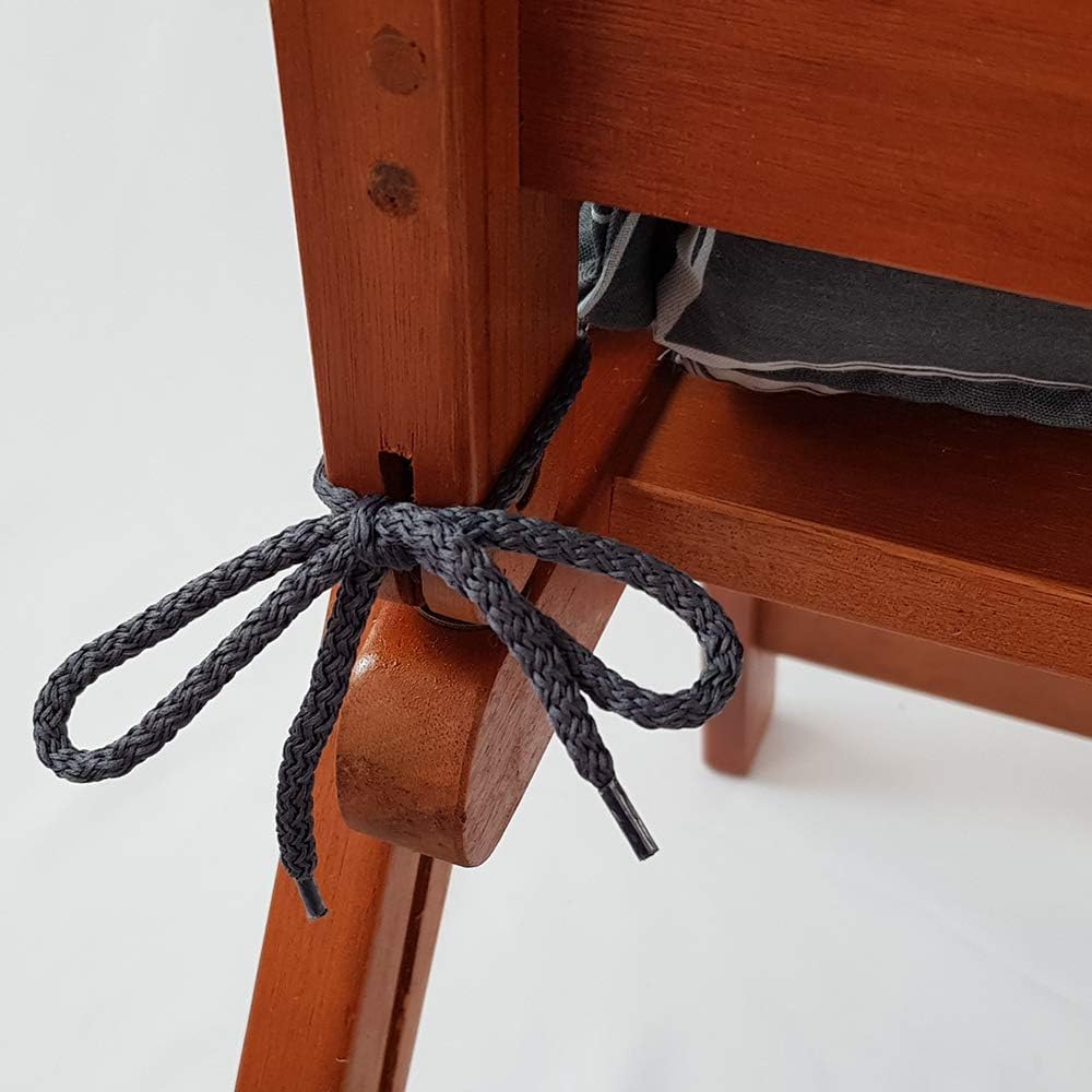 DILUMA Hochlehner Auflage Naxos für Gartenstühle 4er Set 118x49 cm Blume Rot - 6 cm Starke Premium S