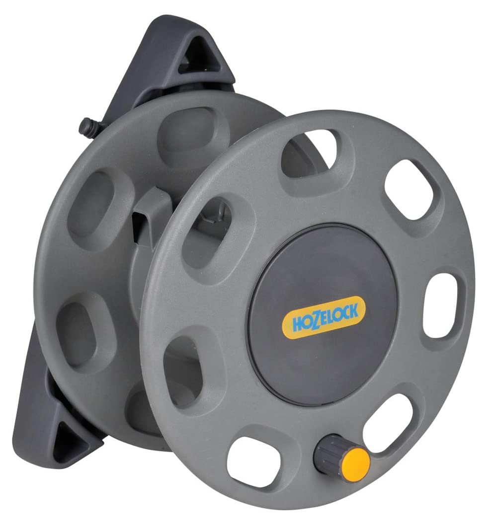 HOZELOCK - 30 m Wand-Aufroller ohne Schlauch: Schlauchtrommel mit Griff, leichte Installation, inklu