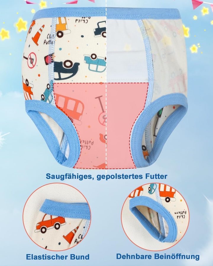 FLYISH DIRECT Baby Trainerhosen Töpfchentraining, 8er Pack Töpfchen Trainingshose für Mädchen Jungen