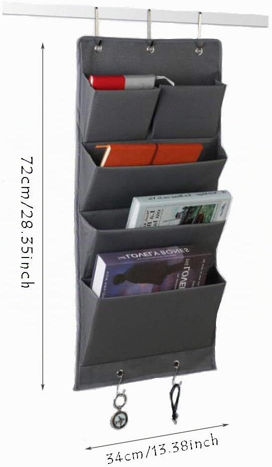 Hängeorganizer Tür Schrank Organizer aus Oxford Tuch Faltbar Hängeregal mit 5 Haken für Handtücher H