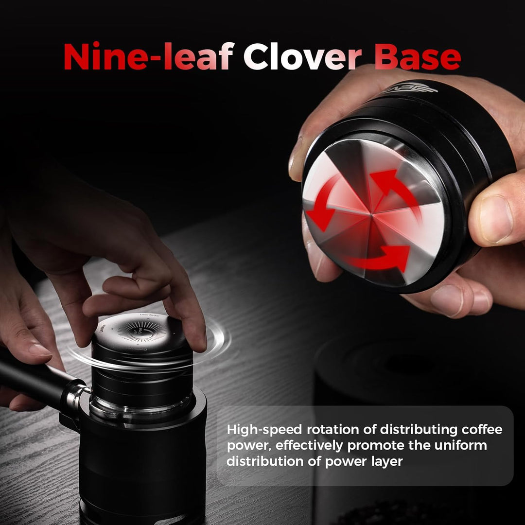 IKAPE 53,3 mm Neuer verbesserter Espresso-Kaffeeverteiler, Kaffee-Doppellager & Hochgeschwindigkeits