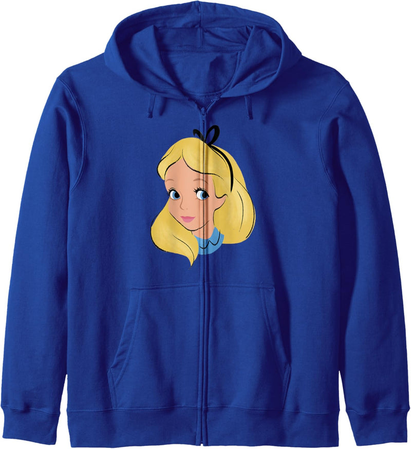 Disney Alice In Wonderland Alice Big Face Kapuzenjacke