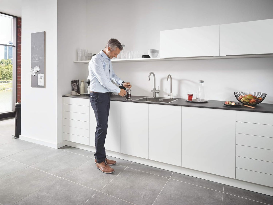 Grohe BLUE Professional C-Auslauf Kit mit Bluetooth und WiFi, Supersteel 31302DC2 supersteel C-Ausla