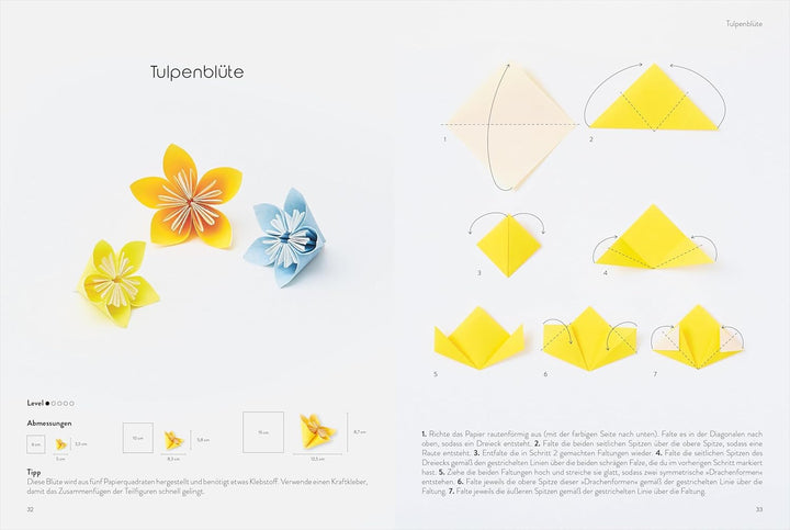 Bastelbuch Erwachsene – Das grosse Origami Buch: Über 50 Origami Ideen (Tiere, Pflanzen & Co.). Anle