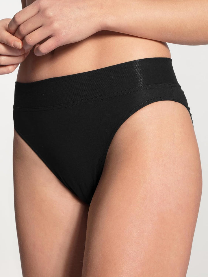 CALIDA Elastic Duopack Slip Damen, im Doppelpack, high Waist 36-38 Schwarz, 36-38 Schwarz