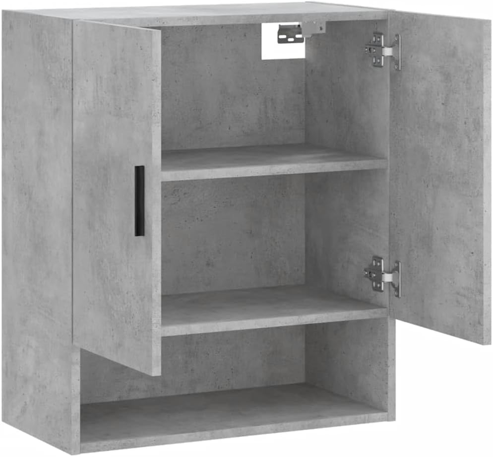 Wandschrank Betongrau 60x31x70 cm Holzwerkstoff Hängeschrank Badschrank Langlebiges Material Widerst
