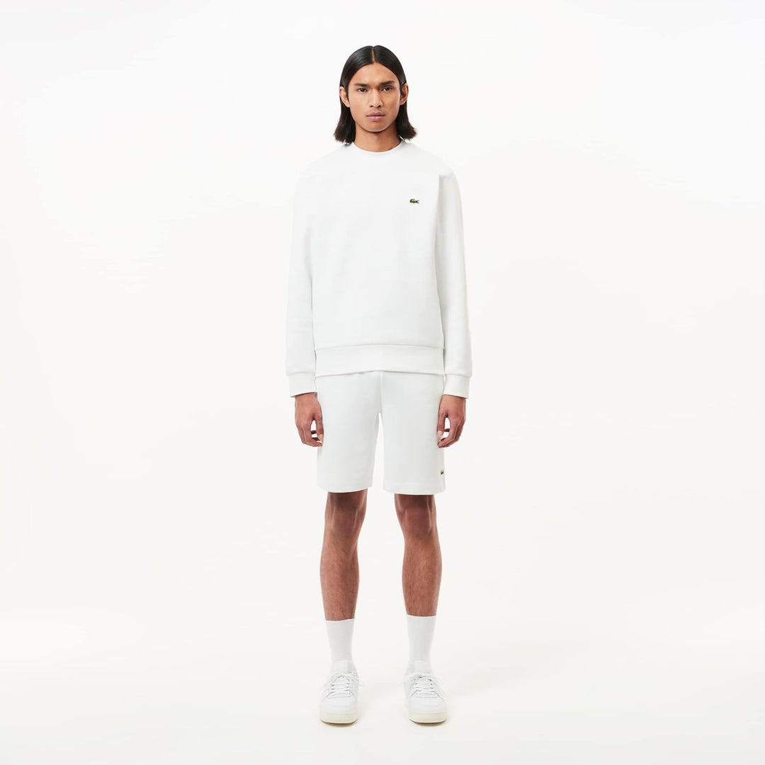 Lacoste Herren Kurze Trainingshose GH9627, Männer Sportshorts,Freizeithose,Regular Fit S Blanc, S Bl