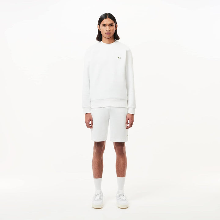 Lacoste Herren Kurze Trainingshose GH9627, Männer Sportshorts,Freizeithose,Regular Fit S Blanc, S Bl