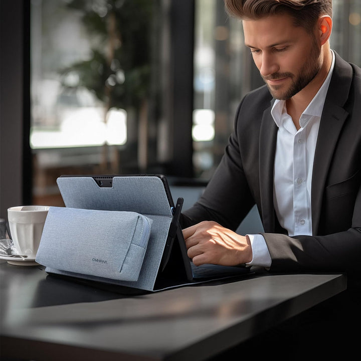 Omnpak Hülle für Microsoft Surface Pro 9 Tablet Business-Hülle, Tragetasche mit Stylus Stifthalter m