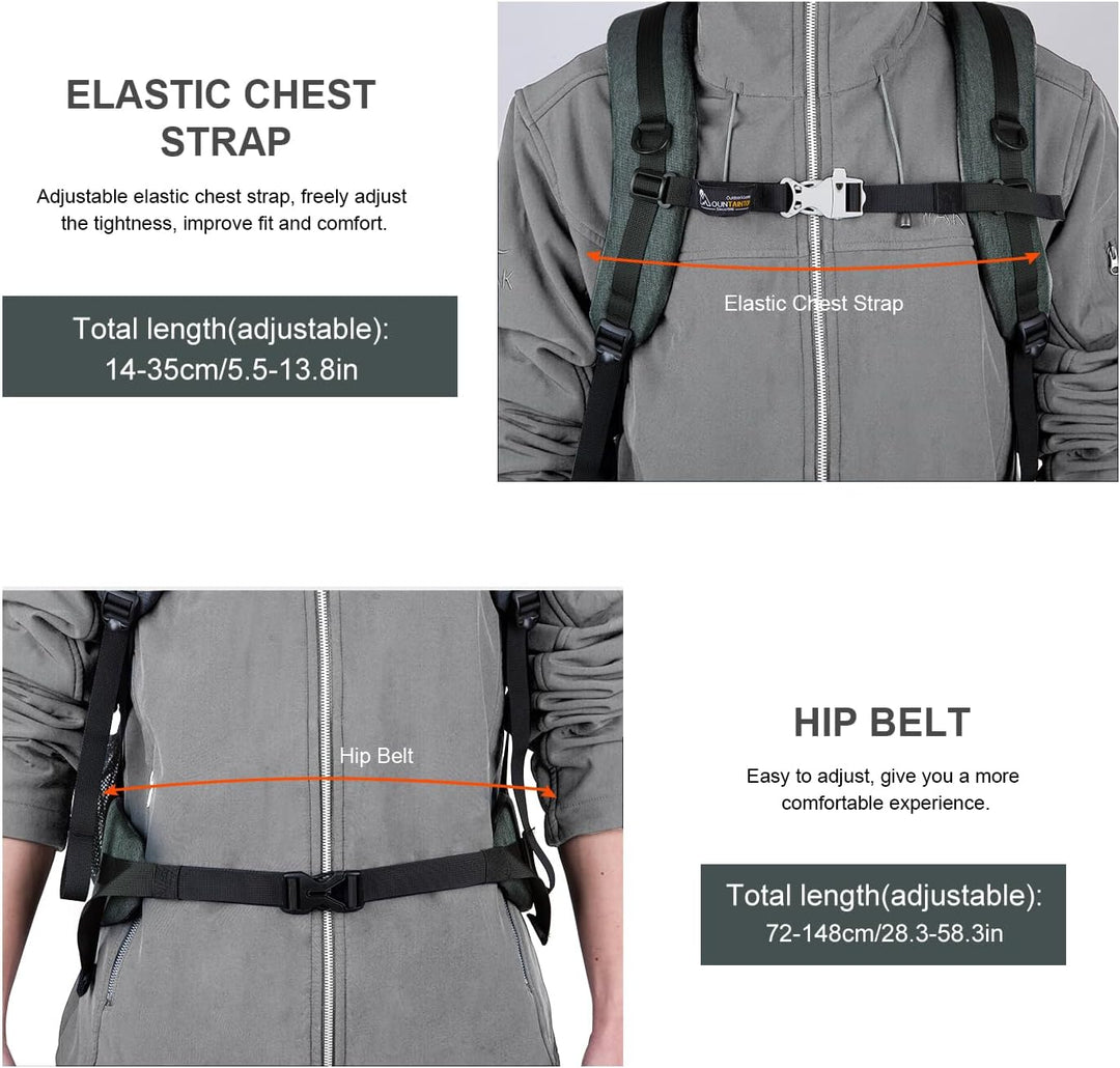 MOUNTAINTOP 40L Wanderrucksack Herren Damen Trekkingrucksack Backpacker Reiserucksack Outdoor Campin