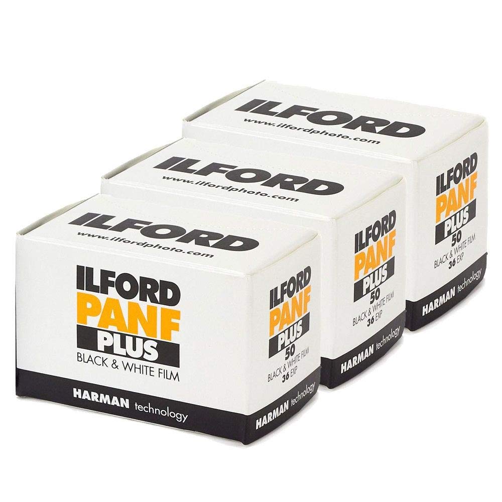 Ilford Pan F+ Filmrollen (35 mm, Schwarz / Weiss) 3 Packungen à 36 Stück