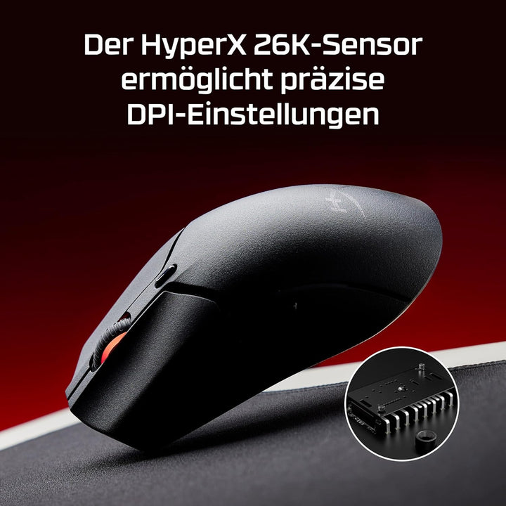 HyperX Pulsefire Haste 2 Mini Wireless Gaming-Maus – Ultraleicht (59g), RGB, 26K DPI, 100 Std. Akkul
