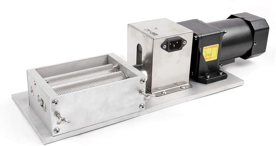 220V 60W Elektrische Getreidemühle Malzmühle Schrottmühle, 4L Gerstenmühle Malzbrecher Getreidemühle