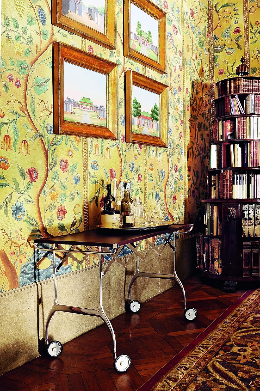 Kartell Battista Küche-Sets, Plastik, schwarz, 54 x 69 x 100 cm Schwarz Verchromtes Struktur, Schwar