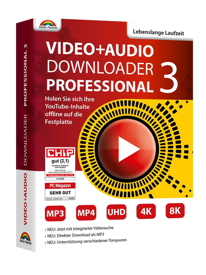 Video und Audio Downloader PRO 2 für YouTube, ARD, ZDF Mediatheken Filme und Musik direkt als MP3 od