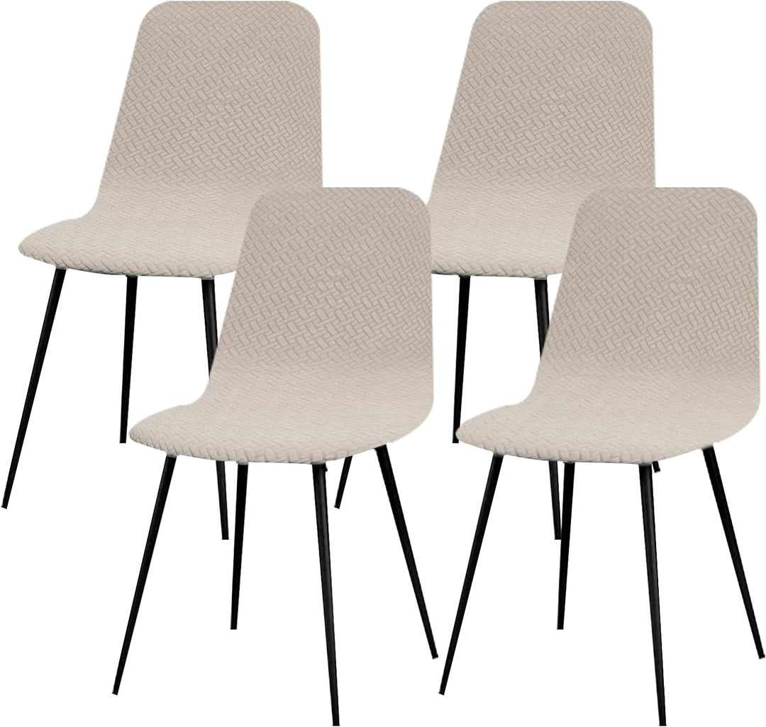 Lydevo Stuhlhussen 4er Esszimmer Strech Stuhlhussen für Esszimmerstühle Universal Waschbar Bezug Stu