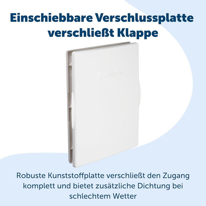PetSafe Haustierklappe für extremes Wetter, Solider Kunststoffrahmen, Isolierend mit 2 Verschlussopt