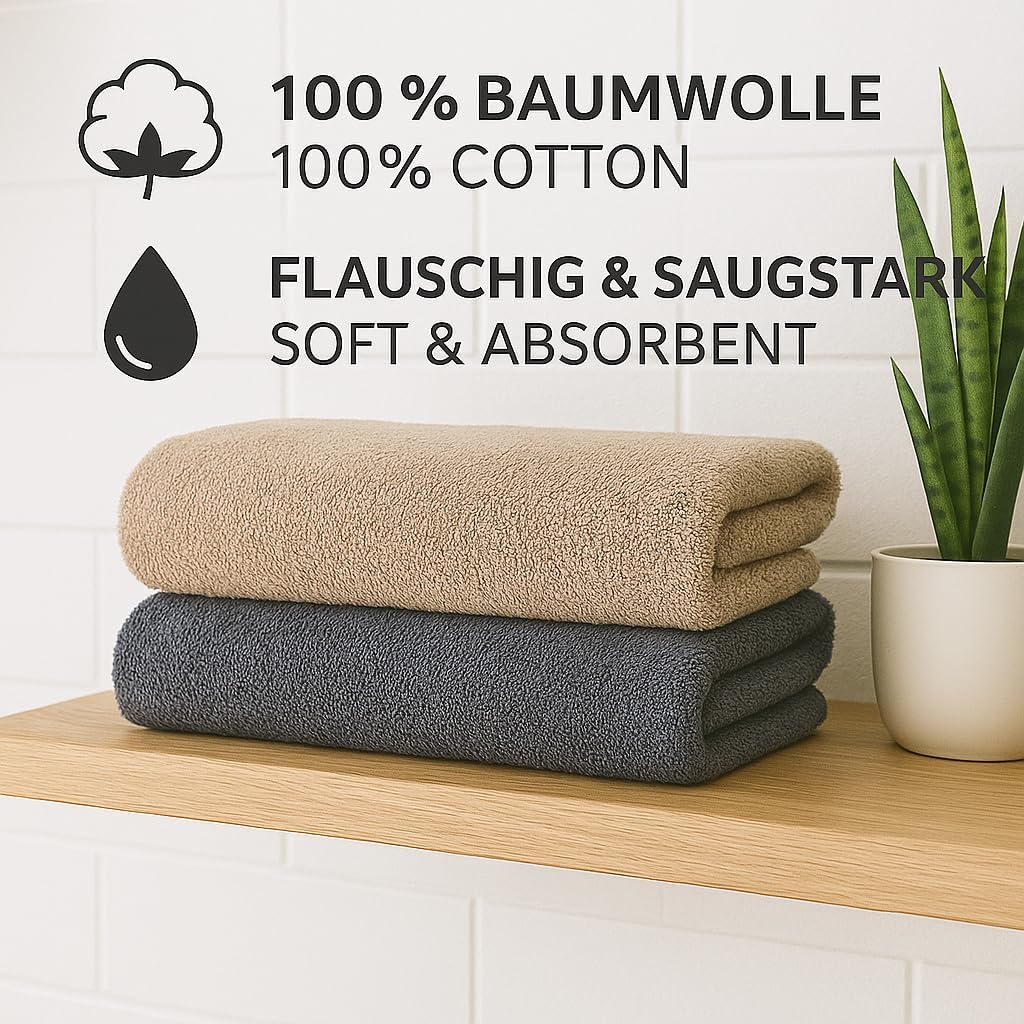 Betz 12 TLG. Handtuch Set Berlin 100% Baumwolle 2 Liegetücher 4 Handtücher 2 Gästetücher 2 Seiflappe