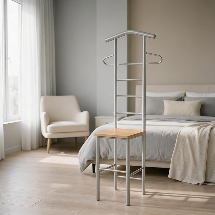 CARO-Möbel Herrendiener Stummer Diener Kleiderständer JIVO, in buchefarben anthrazit,121 cm, Gardero