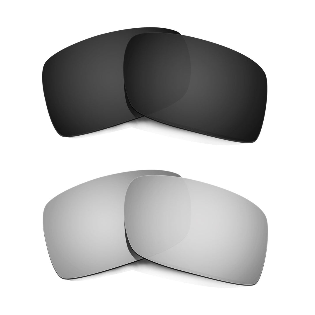 HKUCO Plus Mens Replacement Lenses For Oakley Gascan Black/Titanium Sunglasses