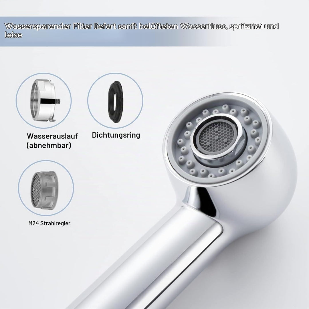DETBOM Brausekopf Küche mit 2 Strahlarten-Strahl und Brause, Geschirrbrause Ersatzkopf mit Wasserspa