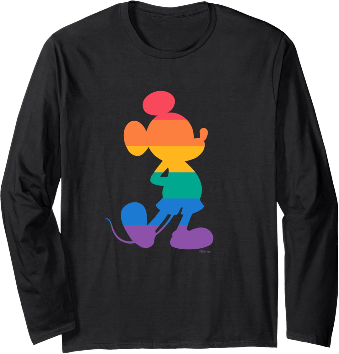 Disney Mickey Mouse Pride Classic Pose Rainbow Icon Fill Langarmshirt