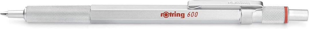 rOtring 600 Kugelschreiber | mittlere Spitze | Schwarze Tinte | silberfarbener Schaft | nachfüllbar