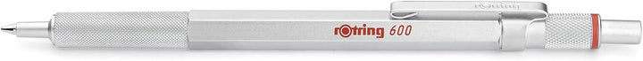 rOtring 600 Kugelschreiber | mittlere Spitze | Schwarze Tinte | silberfarbener Schaft | nachfüllbar