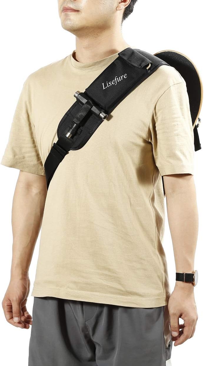 Skateboard-Tasche Skateboard-Gurt-Rucksack Universelle tragbare Skateboard-Tasche Schwarz, Schwarz