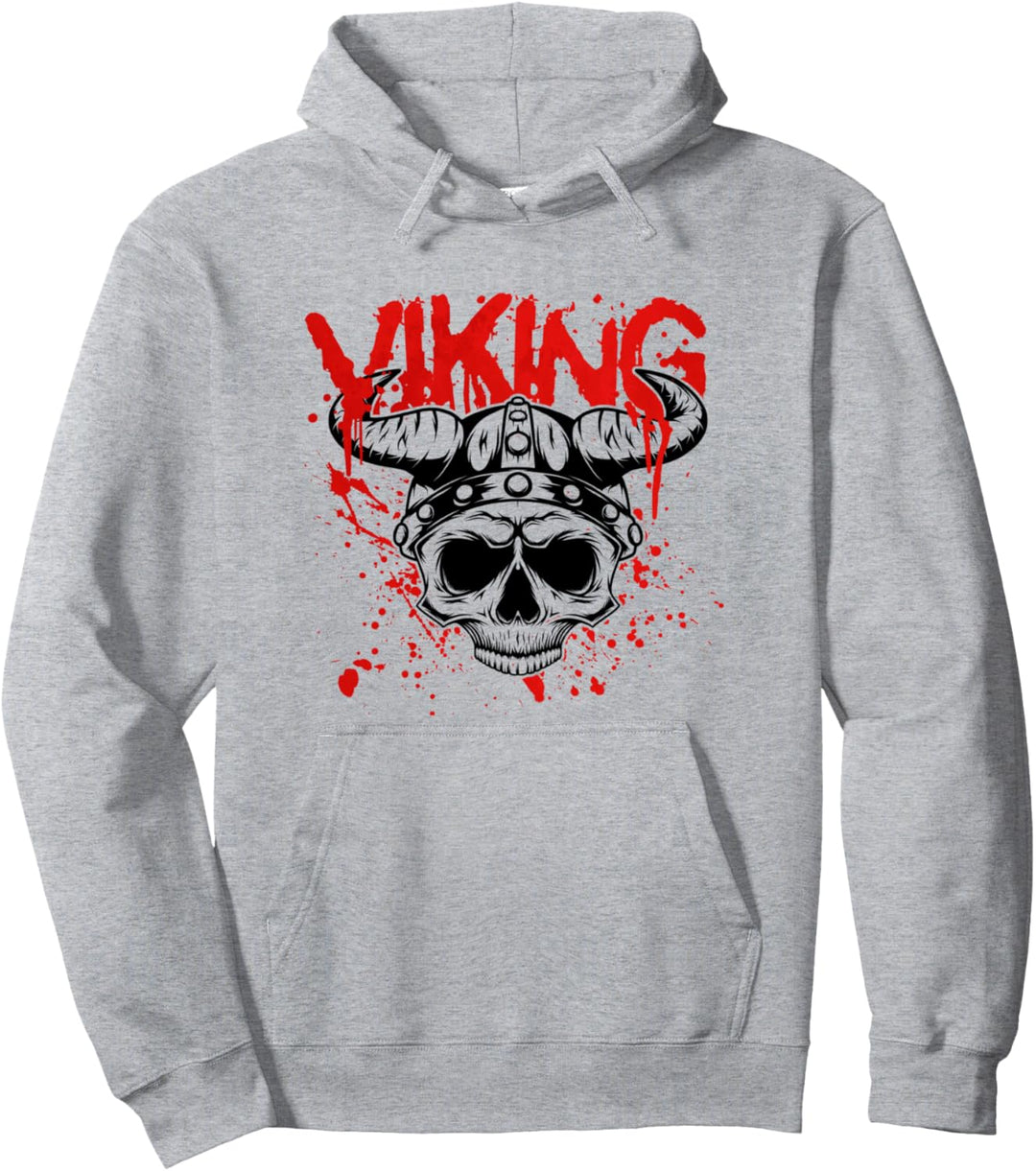 Nordische Mythologie Wikinger Totenkopf Pullover Hoodie
