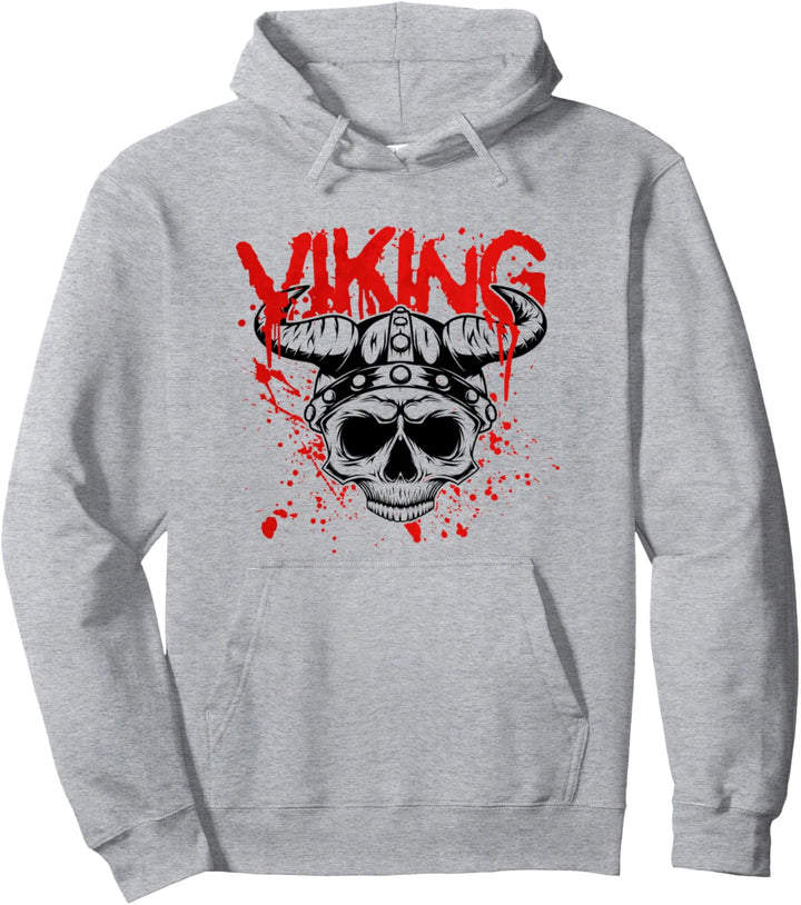 Nordische Mythologie Wikinger Totenkopf Pullover Hoodie