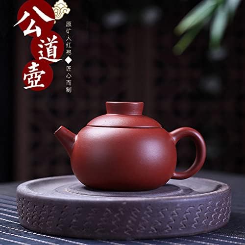 Teekanne Chinesischer Gongfu lila Sand Ton roter Topf Dahongpao Xishi für losen Gongfu-Tee (M Red SQ