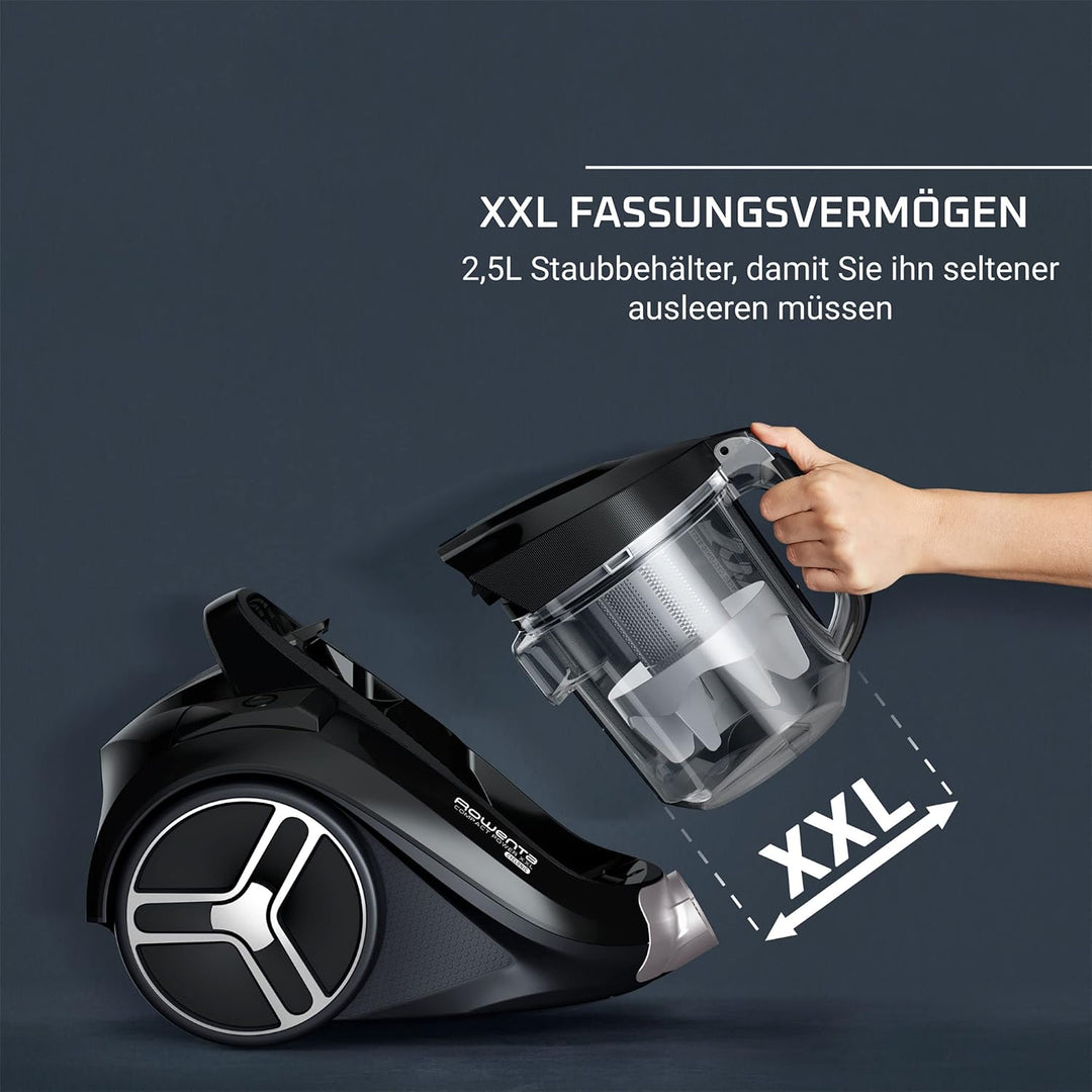 Rowenta Compact Power XXL Staubsauger ohne Beutel [bis zu 900 W max für einen niedrigen Energieverbr