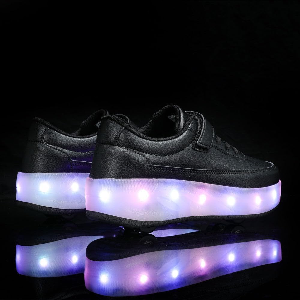 HUSKSWARE Rollschuhe Schuhe Jungen Mädchen Mit 4 Rollen Skateboardschuhe, verstellbar Jugend Schuhe