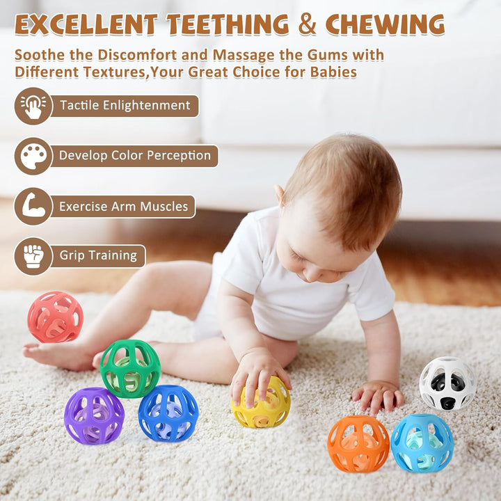 MCGMITT Babyspielzeug Set – Rassel Beissring mit Greifling, Handgelenkrassel und Rasselsocken Montes